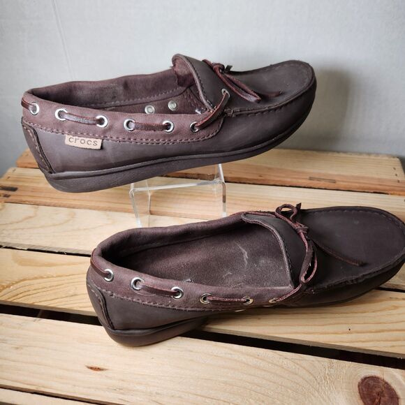 Crocs Brown Slip On Shoes W7 - Picture 4 of 5